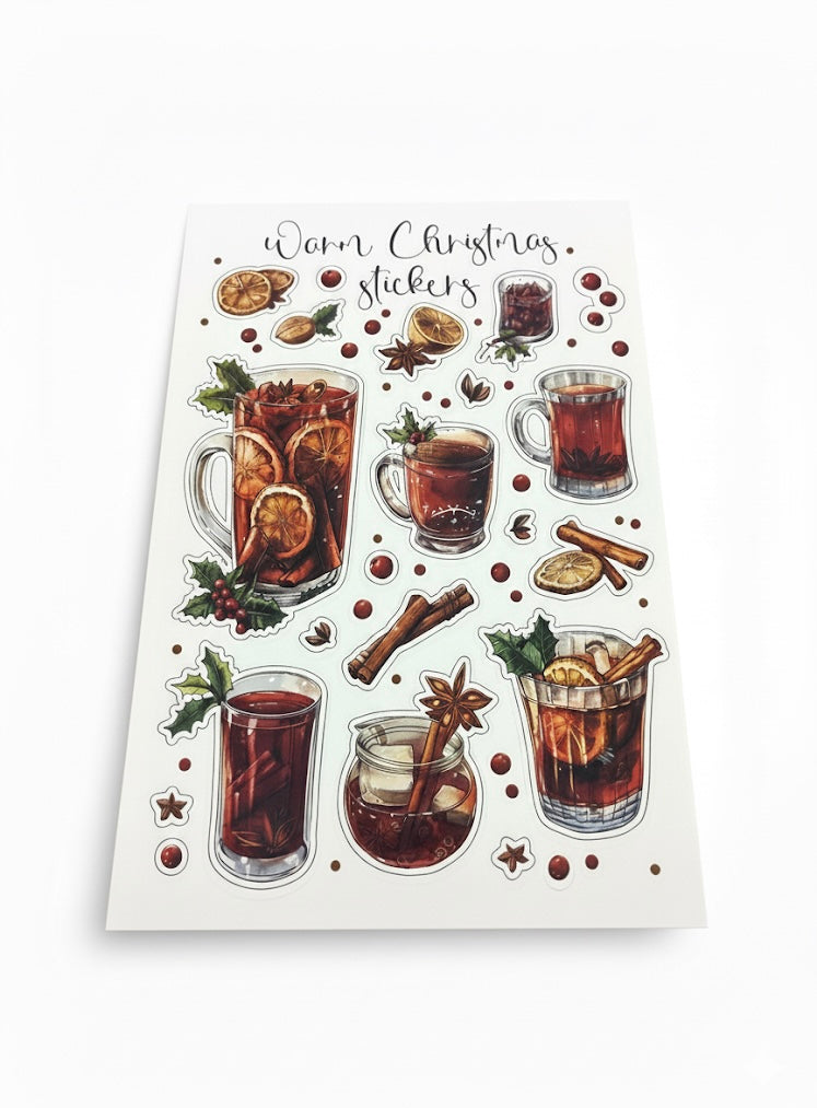 Warm Christmas sticker sheets x2