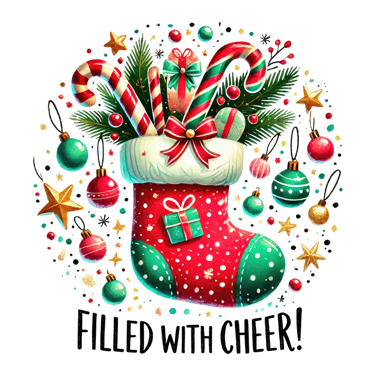 Christmas stocking stickers x 20