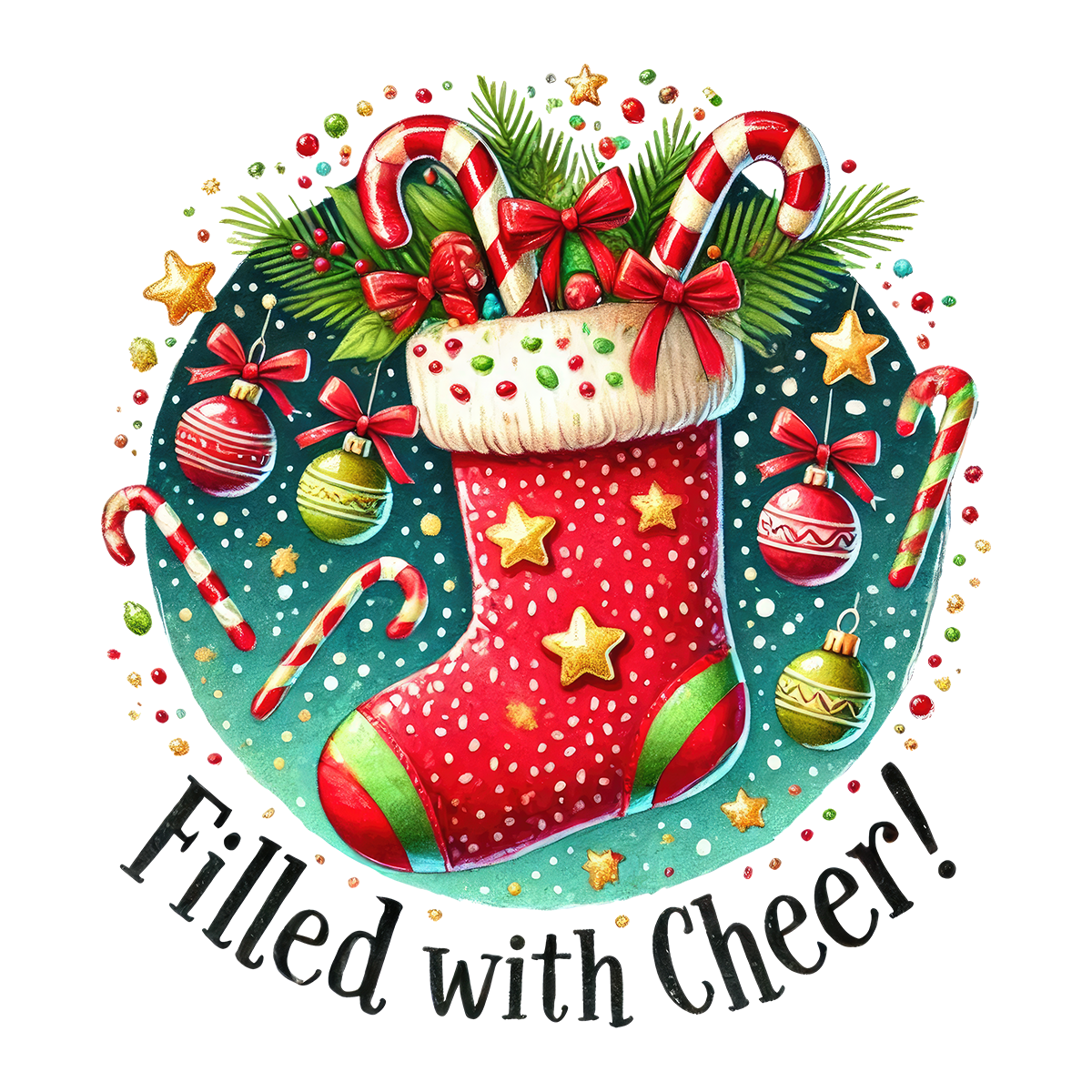 Christmas stocking stickers x 20