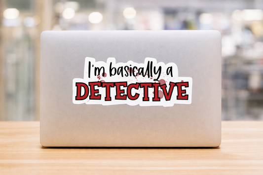 Laptop Detective vinyl Sticker