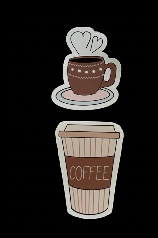 Coffee stickers x 2