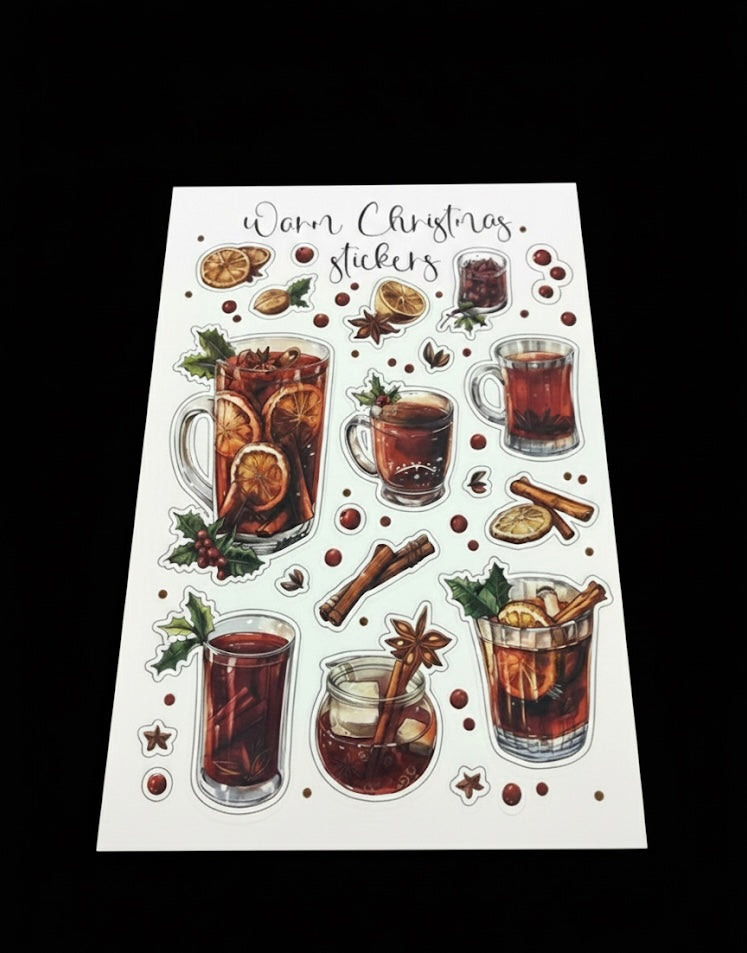 Warm Christmas sticker sheets x2