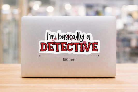 Laptop Detective vinyl Sticker